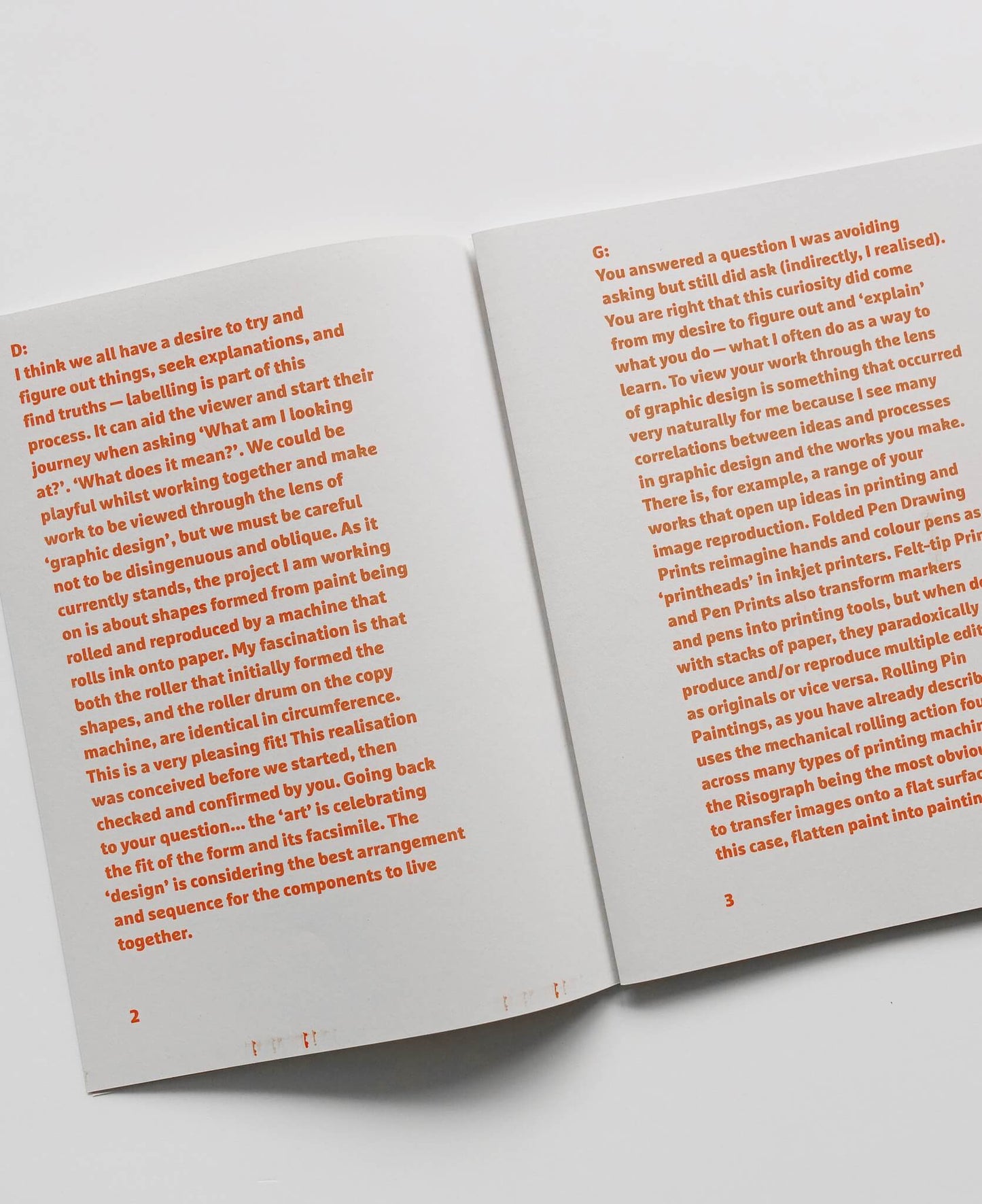Risograph Printed Rolling Pin Paintings